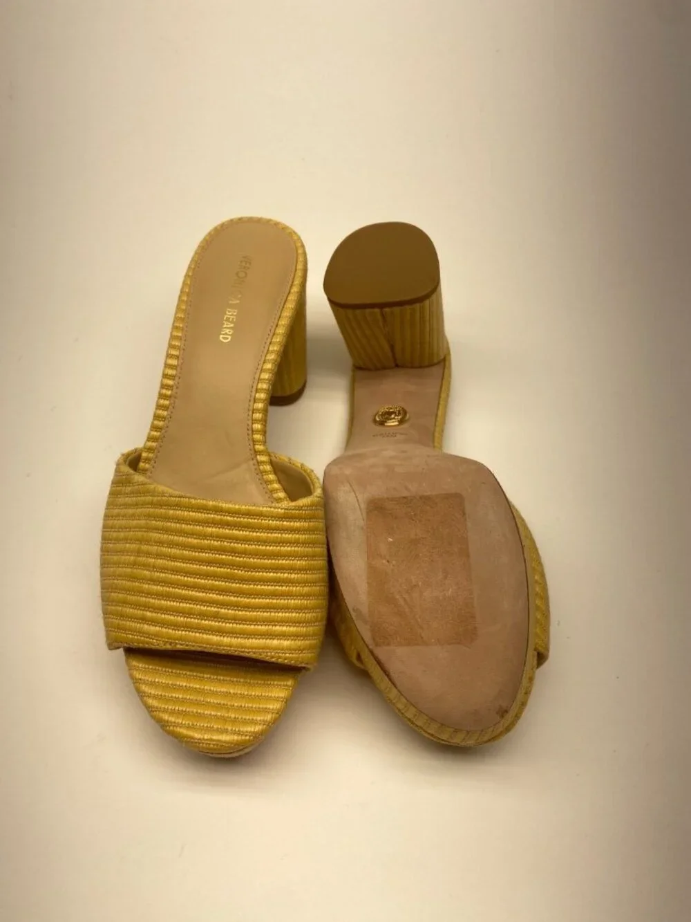 Veronica Beard Womens Dali Raffia Natural Platform Sandal Sz  8